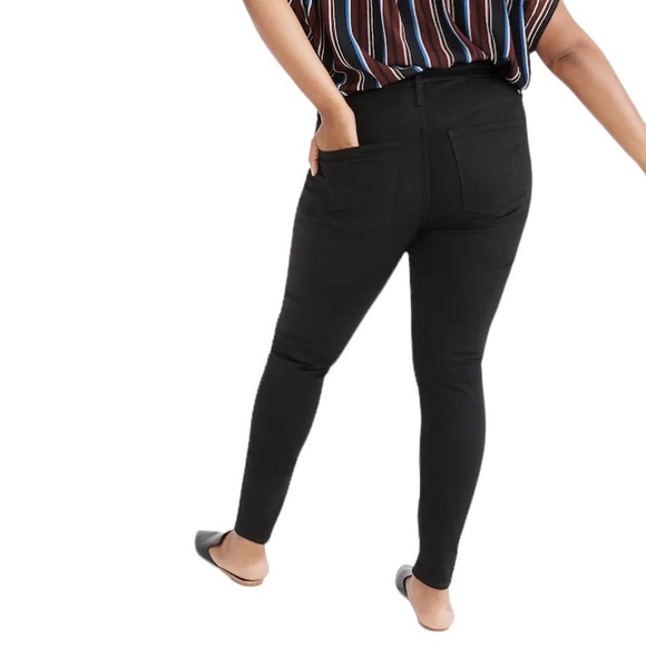 Madewell Curvy High-Rise Skinny Jeans Womens 23 Petite Carbondale Wash Black 23P - Picture 5 of 13